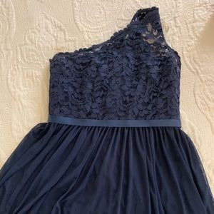 Marine David’s Bridal bridesmaid lace dress
